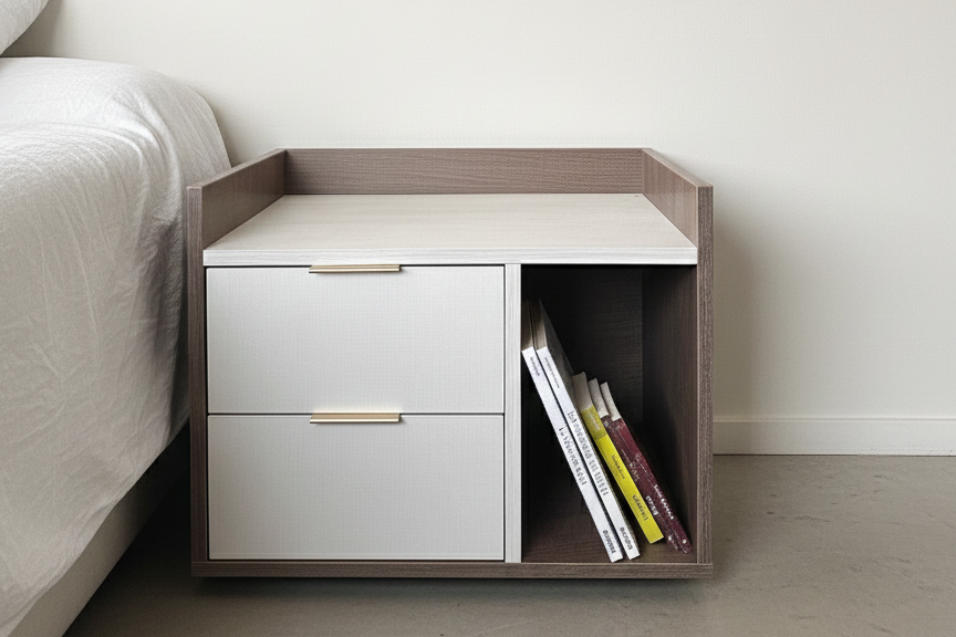 Velador con cajones y nicho lateral