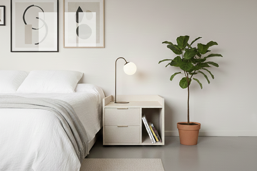 Velador con cajones y nicho lateral