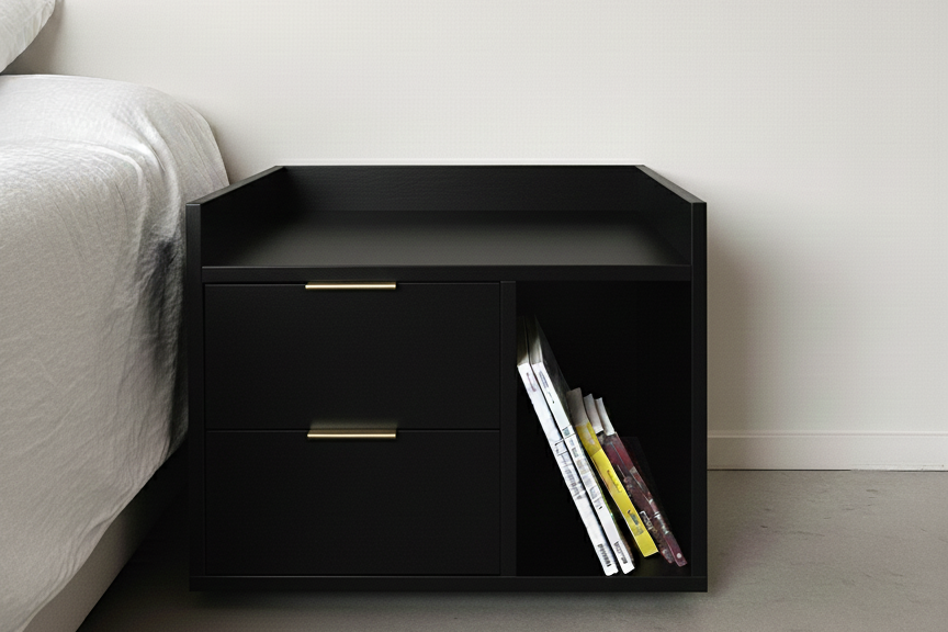 Velador con cajones y nicho lateral